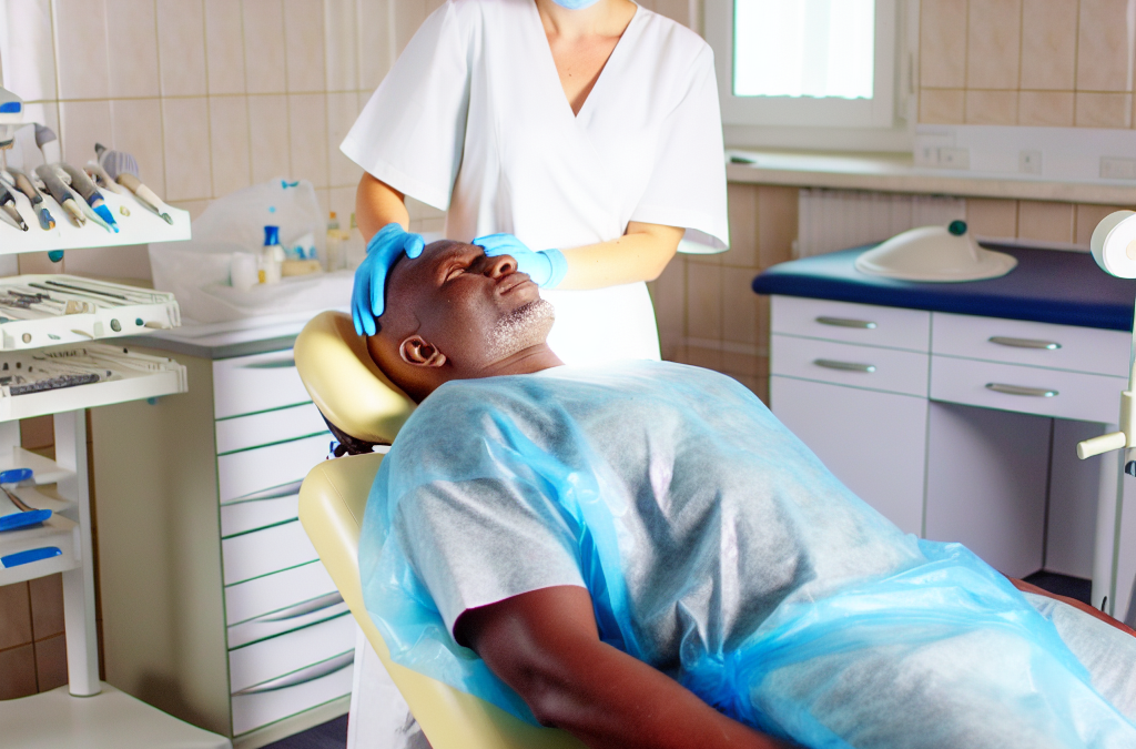 Imagen de Tratamiento de fisioterapia maxilofacial en proceso.