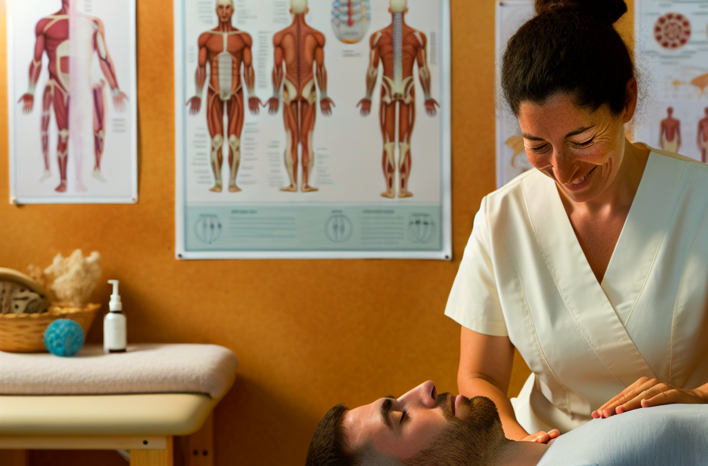 Imagen de una osteópata aplicando una técnica, destacando sus beneficios.