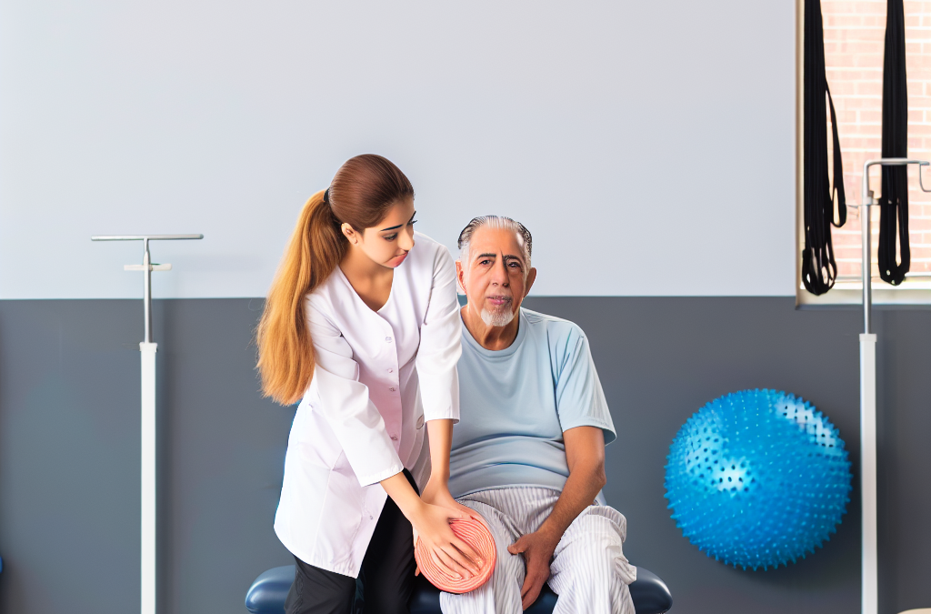 Imagen de Paciente recibiendo un tratamiento de fisioterapia, mostrando diversas técnicas.